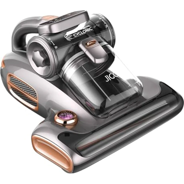 JIGOO T600 Milbensauger mit UV-Licht & Heißluft, 700W, 15kPa, 99,9% Allergen-Entfernung, für Matratzen/Sofas/Teppiche, leise und mit Aromatherapie-Funktion – Bild 1