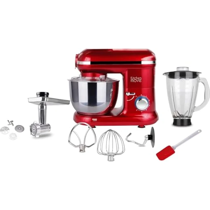 Dallas Pro Multifunktions-Küchenmaschine, Zerkleinerer, 1500 W, Schüssel, 5,5 l, Rot – Bild 3