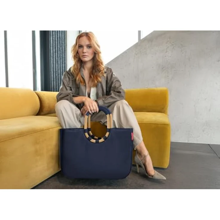 reisenthel Loopshopper L, Einkaufstasche 46 cm mit robustem Hauptfach und gepolsterten Tragegriffen, blau – Bild 4