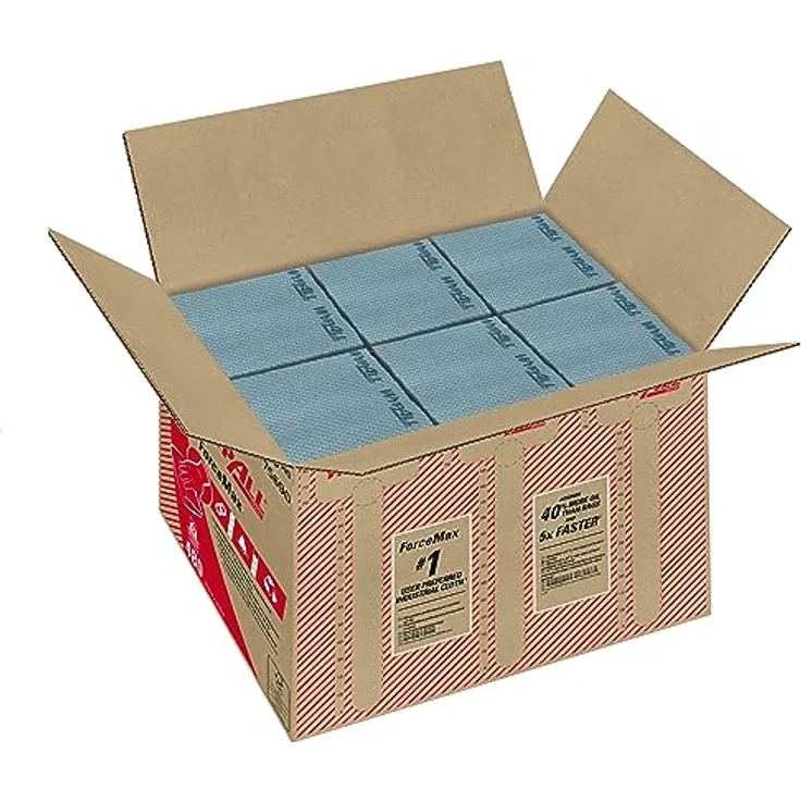 WypAll ForceMax Industrie-Wischtücher 7569 – 1 Box mit 480 Tüchern, 1-lagig, grau – Bild 3