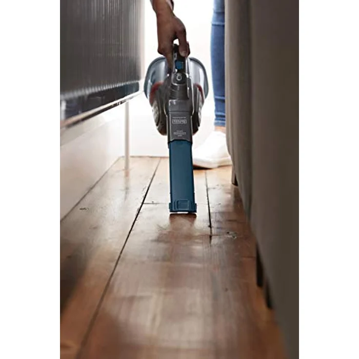 Black+Decker Lithium Dustbuster BHHV320B mit Cyclonic Action – 12V, 25AW, Akku Handstaubsauger mit ausziehbarer Fugendüse & Ladestation – Beutelloser, kabelloser Staubsauger – Titanium-Blau – Bild 4