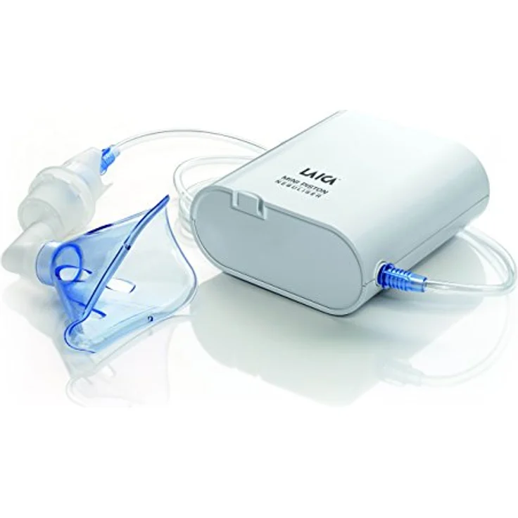 Laica NE3001 Inhalator für Aerosoltherapie mit Kolbenpumpe, geeignet für die Anwendung mit allen Medikamente, leiser Betrieb, ideal für Kinder – Bild 2