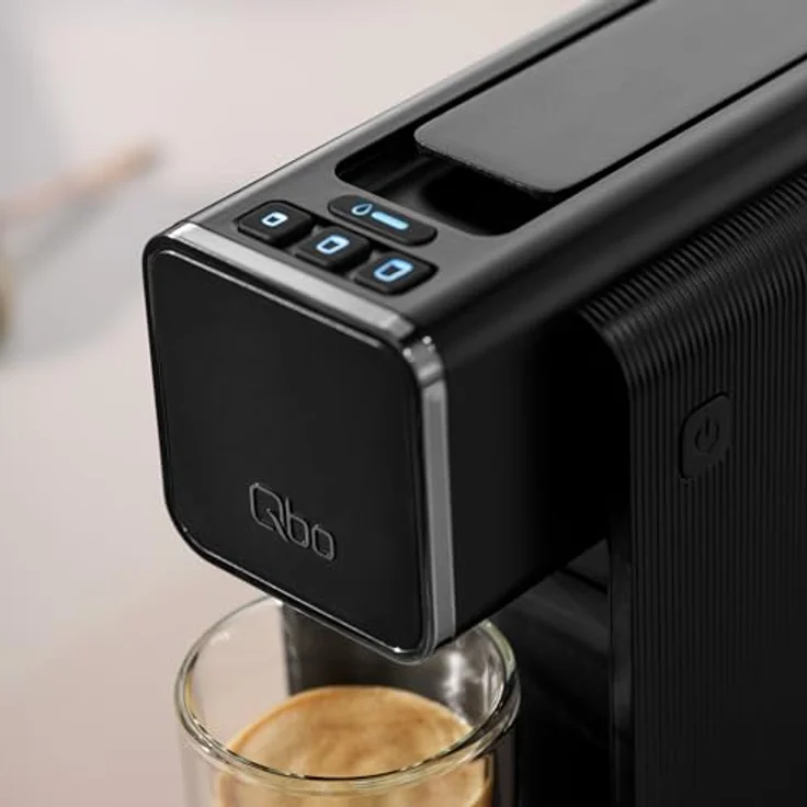 Tchibo Qbo ONE Premium Kapselmaschine mit 16 Kapseln, 19 Bar PressBrew, Espresso, Caffè Crema & Grande, Soft Black – Bild 6
