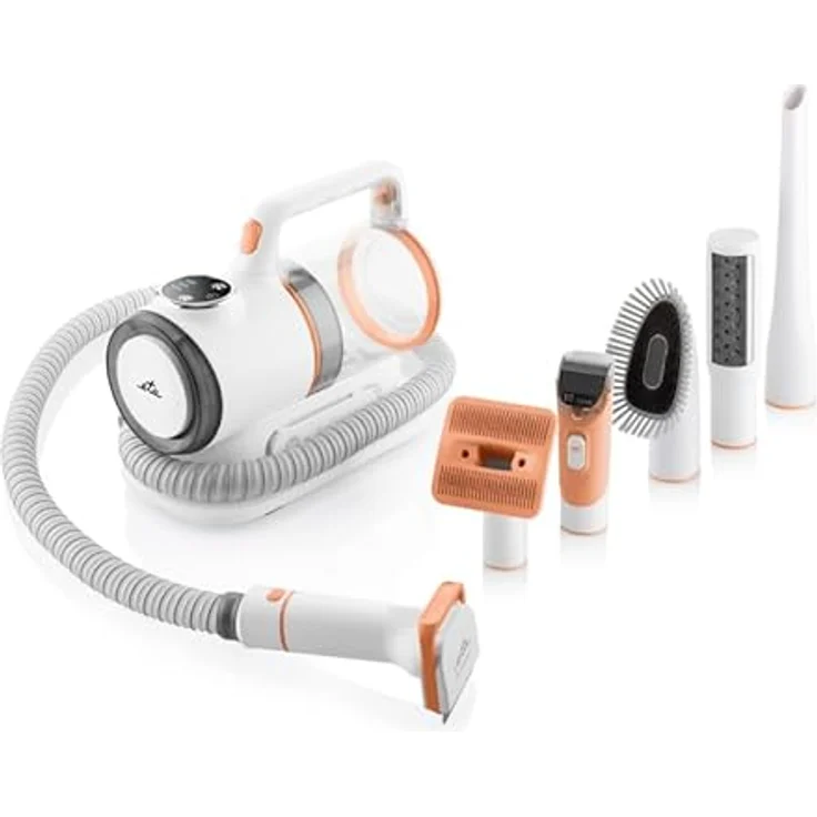 ETA Handstaubsauger Pet Master I, Handstaubsauger mit Fellpflege-Aufsätzen, 3 Saugkraftstufen, Dreifach-Filtersystem, 1,4-Liter-Behälter, Touch-Bedienung mit LED-Panel, Bürsten mit Selbstreinigungsfunktion – Bild 1