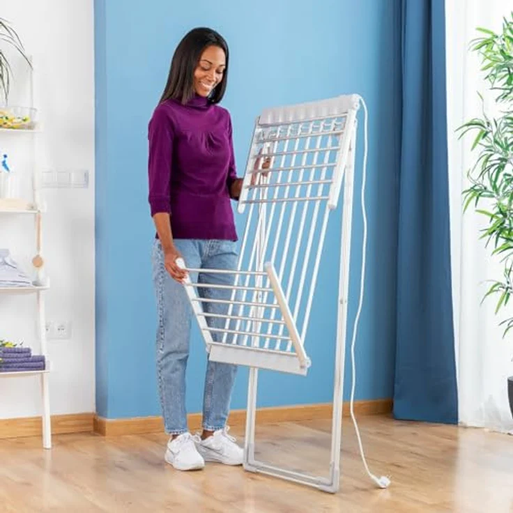 InnovaGoods Wäschetrockner, elektrisch, faltbar, mit Flügeln, 20 Stangen 230 W, mehrfarbig – Bild 2