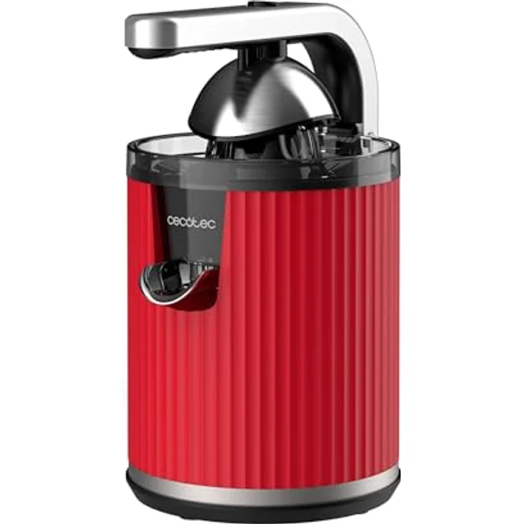 Cecotec Xqueeze RetroJuice 600 Electric Juice Press, 600 W, Edelstahlfilter, Kunststoffkegel, rot – Bild 3