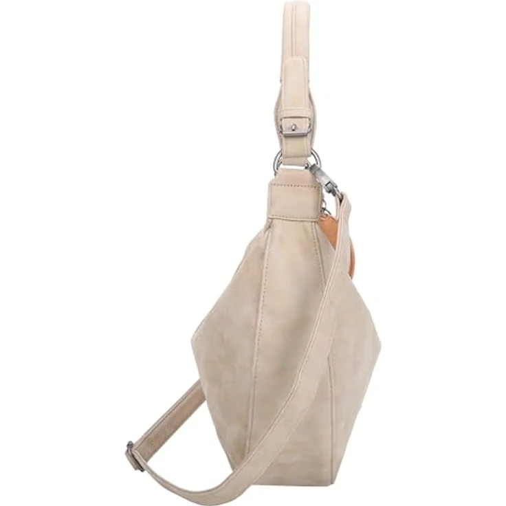 Fritzi aus Preußen Fritzi Hobo Vintage Schultertasche, 33 cm, geräumig mit Reißverschluss- und Handyfach, Beige – Bild 5