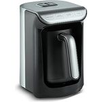 KARACA Hatır Roast Türkische Kaffeemaschine Anthrazit 5 Tassen Kapazität Viel Schaum, 535W, Sprachwarnsystem, Lichtwarnsystem, Messlöffel, Einfache Reinigung