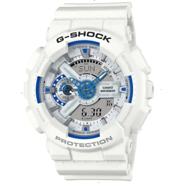 Casio GA-110HDS-7AER, G-SHOCK Armbanduhr in Weiß mit Stoßfestigkeit und Analoguhrwerk – Bild 2