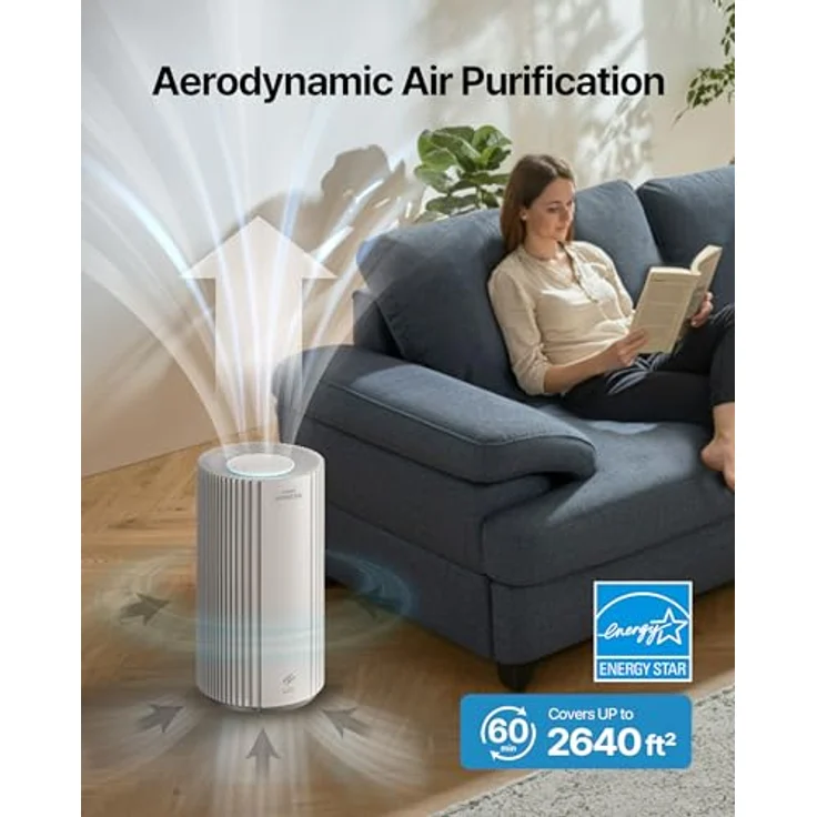Coway Airmega 350 Champ, Luftreiniger mit 3-in-1-Filtersystem, weiß, für Räume bis 2.640 ft² – Bild 3
