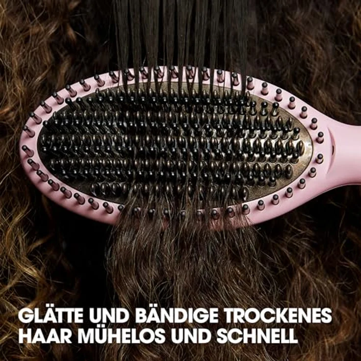 ghd glide Limited Edition Hot Brush, Pink-Sorbet mit Hitzeschutz-Etui und glänzenden Mocha Akzenten – Bild 4