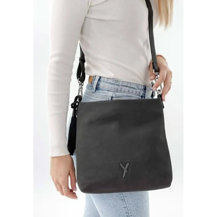 SURI FREY Romy Basic Crossover Bag, Umhängetasche mit Perforation, Dark Grey – Bild 4
