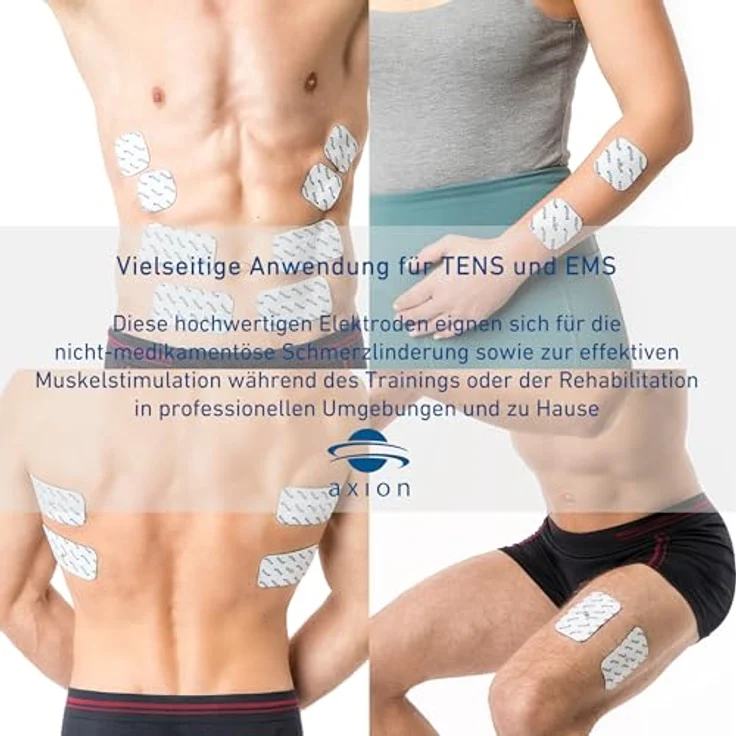 Axion Elektrodenpads für Sanitas, Beurer - 13x11cm, 3.5mm Druckknopfanschluss, selbstklebend, 1 St. für Nacken, optimale Stromverteilung – Bild 6
