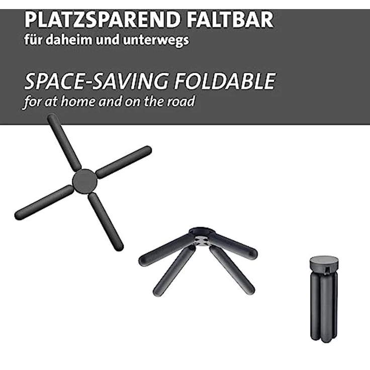 Westmark Topfuntersetzer faltbar – praktischer Tupfuntersetzer zum abstellen von heißen Töpfen und Schüsseln beim Camping oder zu Hause – Ø 22 cm Silikon; PA – Bild 5