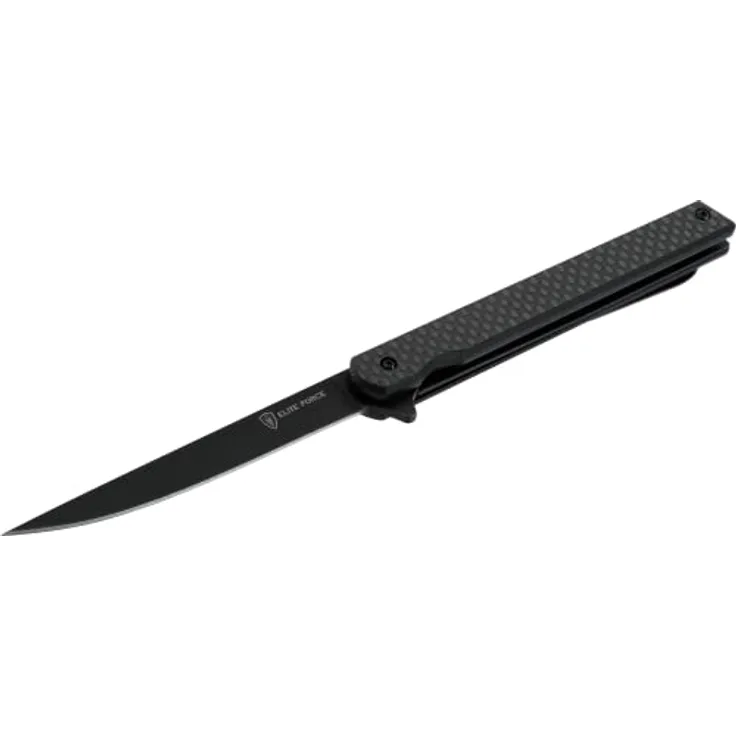 Elite Force EF172, Kugelgelagerte Klinge aus beschichtetem 440A, Klingenöffnung per Flipper, Linerlock-Verriegelung, Clip (Tip-up/r) abnehmbar