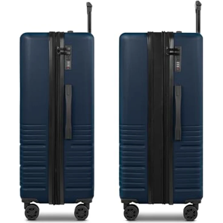 camel active Hanoi Serie XL Trolley, großer Hartgepäck Check-in Koffer 47 x 30 x 78 cm, 99 Liter Volumen, 4 Doppelrollen, Zahlenschloss, aus robustem Polycarbonat für Damen und Herren – Bild 3