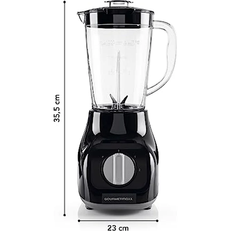 GOURMETmaxx Standmixer & Smoothie Maker - mit 2 Stufen & Pulse-Funktion | Elektrischer Blender mit 1 L Mixbehälter & 4 Edelstahlklingen | Kompaktes Design mit rutschfesten Standfüßen [22.000 U/Min] – Bild 5