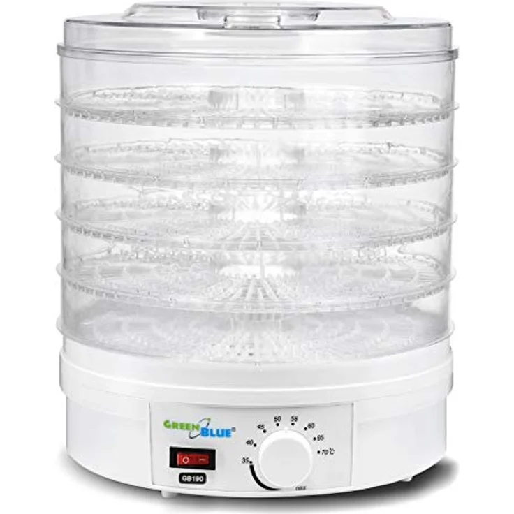 Greenblue GB190 Dörrautomat, Trockner für Pilze, Gemüse und Obst, 250 Watt, 5 Ebenen, weiß – Bild 4