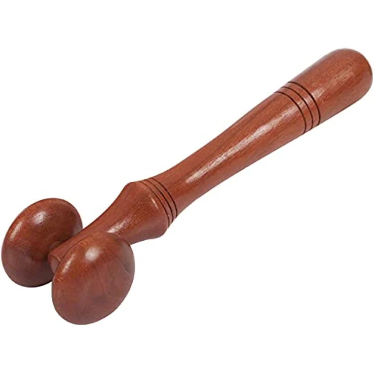 Sport-Tec Wellness-Massageroller aus Holz, 15 cm für entspannende Selbstmassage von kleinen Muskeln – Bild 1