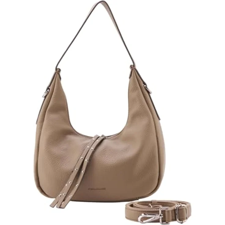 FREDsBRUDER Feel Wild Midi Hobo Umhängetasche, Soft Toffee, 30x18x11 cm, abnehmbarer Schulterriemen, 100% recyceltes Leder – Bild 1