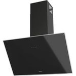 Oranier Kopffrei-Wandhaube 75 cm - schwarze Abluft Dunstabzugshaube weiße LED Anzeige - Kopffreihaube mit 3 Leistungsstufen - Touch-Control - LEA75S1