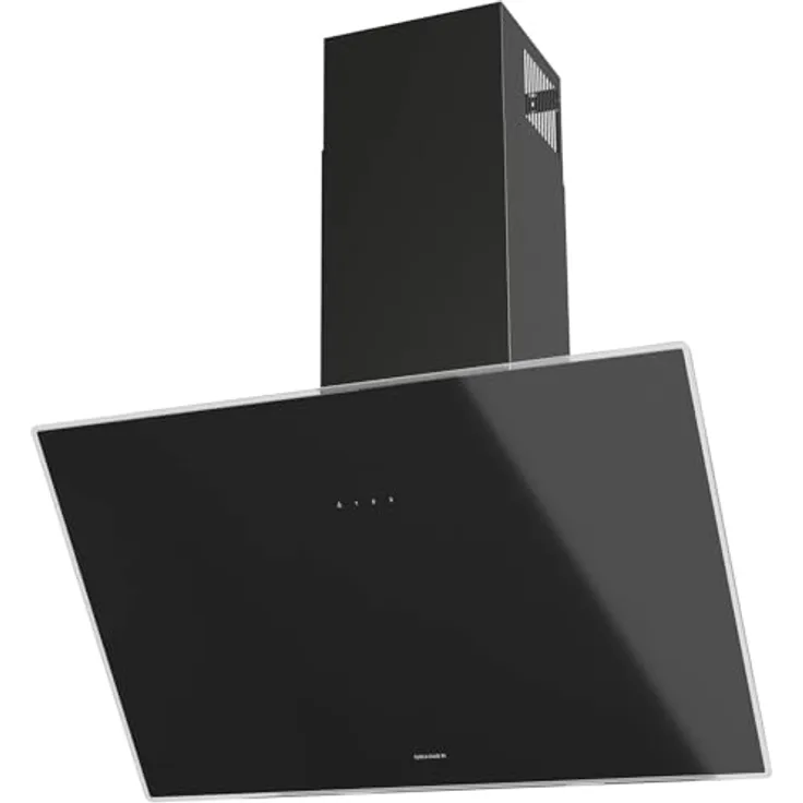 Oranier Kopffrei-Wandhaube 75 cm - schwarze Abluft Dunstabzugshaube weiße LED Anzeige - Kopffreihaube mit 3 Leistungsstufen - Touch-Control - LEA75S1
