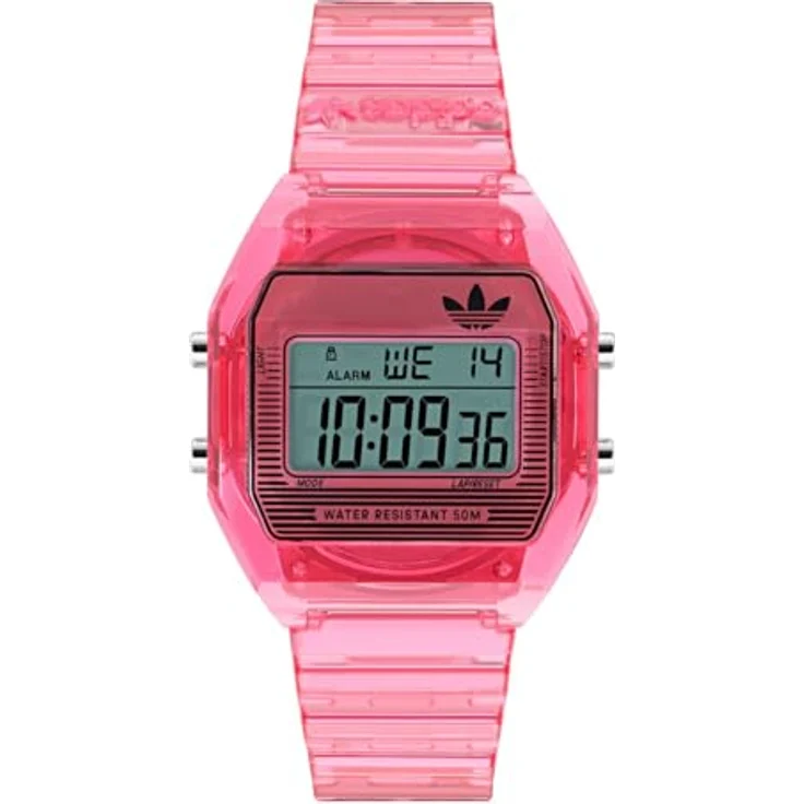 Adidas Originals Watch AOST25540, Digitale Armbanduhr mit Kalender, Stoppuhr und Alarm, Rosa – Bild 1