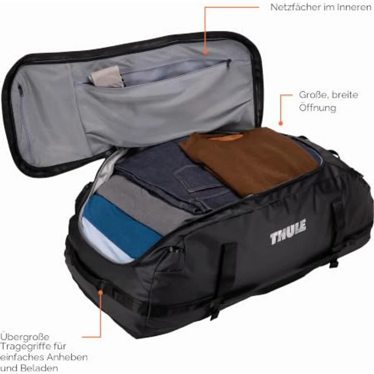 Thule Chasm Weekender Reisetasche 58 cm, schwarz, 100% Polyester, kompakte Reisetasche für Wochenendtrips – Bild 3