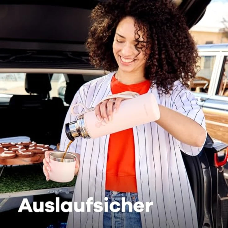 Hydro Flask Insulated Hot Flask And Cup 1,022 ml (36 oz) – Auslaufsicher, doppelwandige Vakuumisolierung für 30 Stunden heiß & kalt – Schwarz – Bild 3
