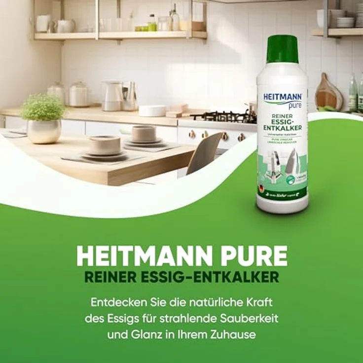 HEITMANN Heitmann pure Reiner Essig-Entkalker 500ml, Universalentkalker für Küche und Bad, umweltfreundlich – Bild 2