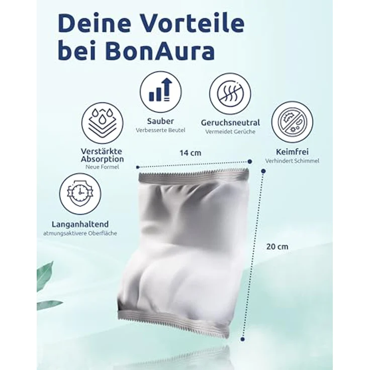 BonAura® Luftentfeuchter Nachfüllpack 4x 980g, effektiver Schimmel- und Geruchsschutz für Räume bis 33m², 4er Set Granulat – Bild 5