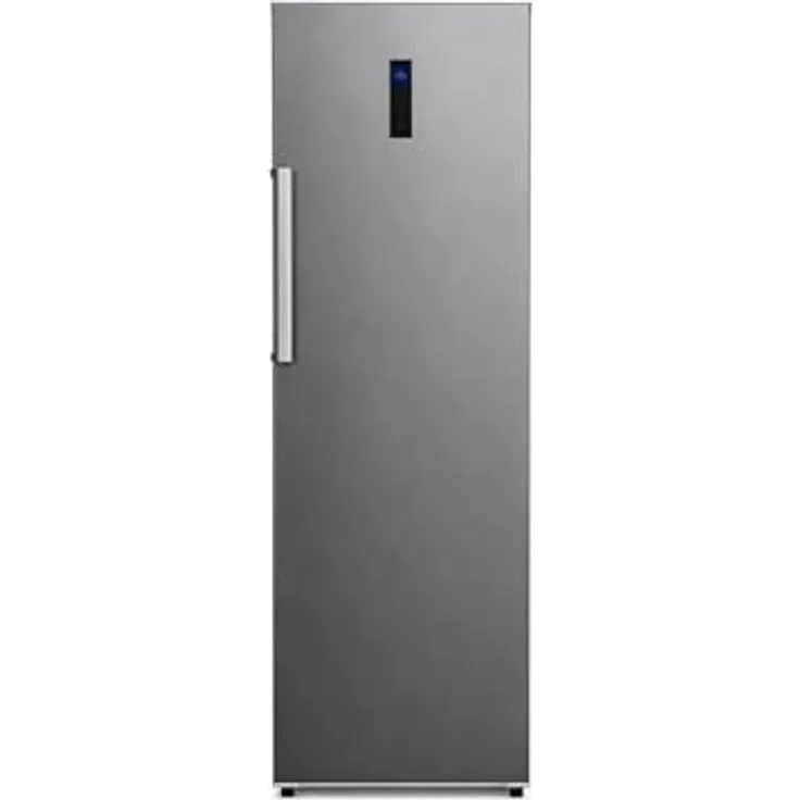 PKM Vollraum Kühlschrank KS359DNFDIX, 359 L, Freistehend, Edelstahl, NoFrost, Tür offen Alarm 39dB