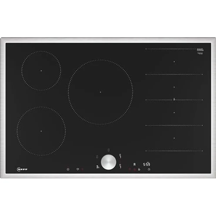 Neff, T68STV4L0, Autarkes Flex-Induktionskochfeld mit Twist Pad Steuerung, N90, Breite 80 cm, Schwarz mit Rahmen aufliegend, Home Connect - Preisvergleich – Bild 1