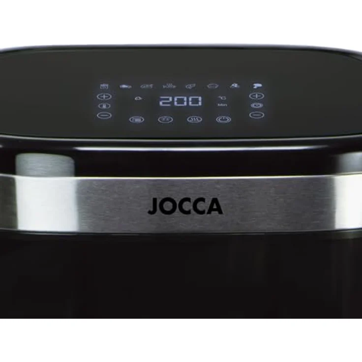Jocca Heißluftfritteuse 10L, 1700W, Edelstahl-Design, LED-Touchscreen, 8 Programme, Sichtfenster – Bild 5