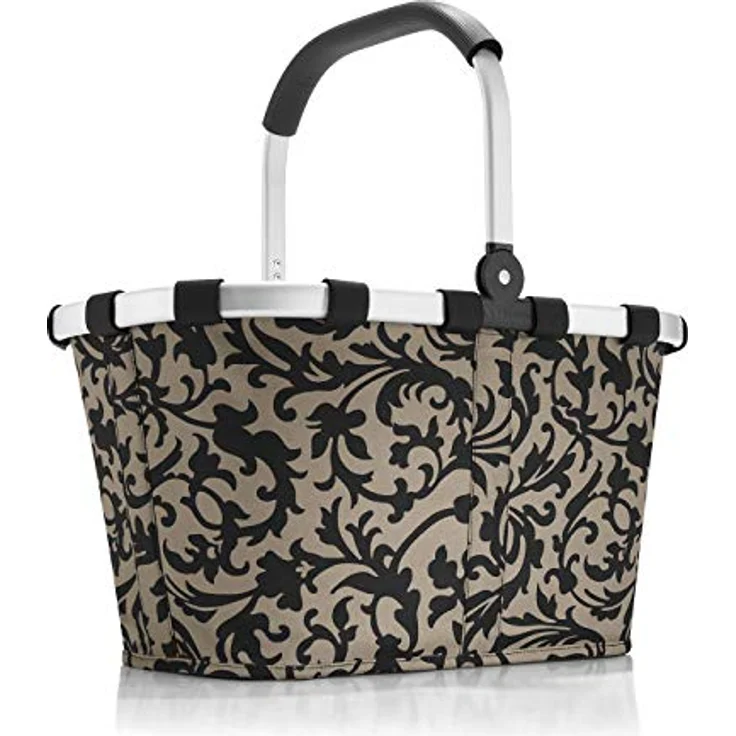 reisenthel carrybag Baroque Taupe - Stabiler Einkaufskorb mit viel Stauraum und praktischer Innentasche – Elegantes und wasserabweisendes Design – Bild 2
