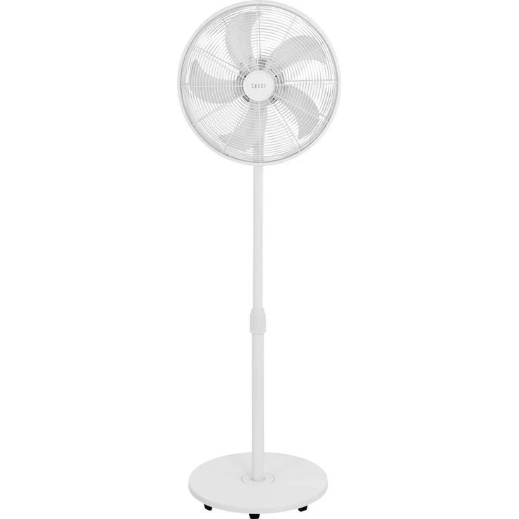Lucci AIR Glide DC SV Standventilator, 36W Höhenverstellbar, Leiser Betrieb, Weiß