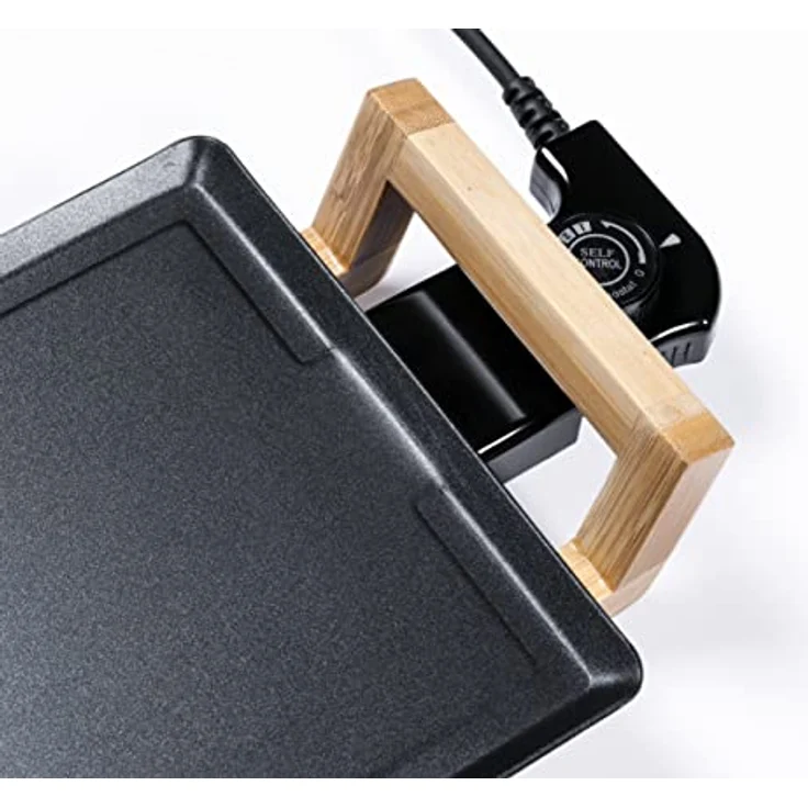 Bestron ABP605BB XXXL Teppanyaki Grillplatte, Elektro-Grillplatte, 2000W, Antihaftbeschichtung, für bis zu 10 Personen, extra lange Grillfläche 100 x 22 cm, schwarz – Bild 2