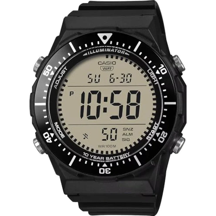 Casio Digitale Sportuhr AE-1700H-1AVEF, wasserdicht bis 10 bar, mit LED-Hintergrundbeleuchtung, Stoppuhr und Wecker, schwarz – Bild 2