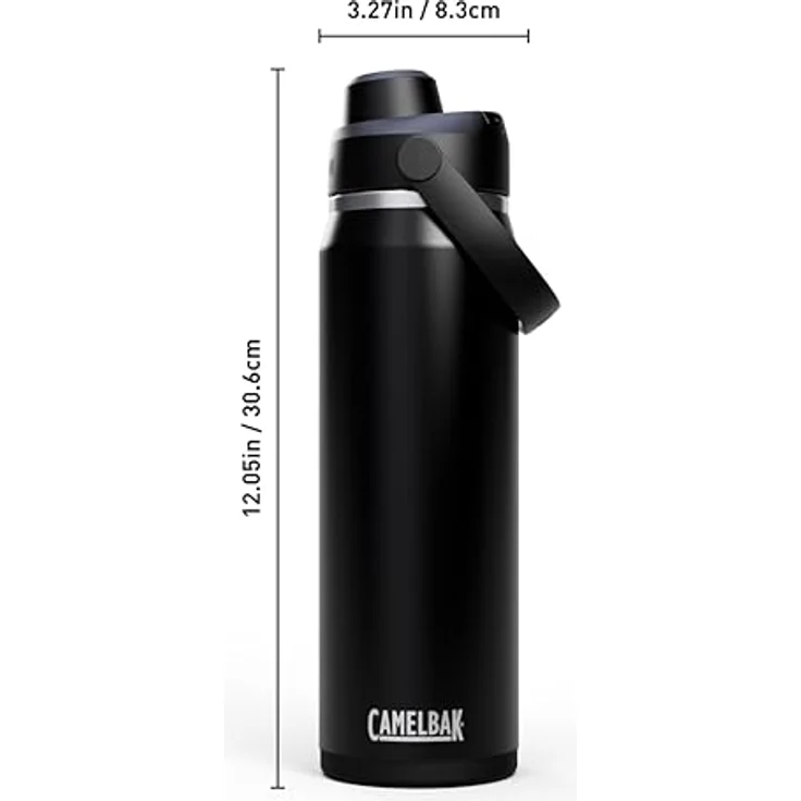 CAMELBAK Thrive Chug Wasserflasche, isolierter Edelstahl, auslaufsicher, 740 ML, leicht zu tragen, Schwarz – Bild 4