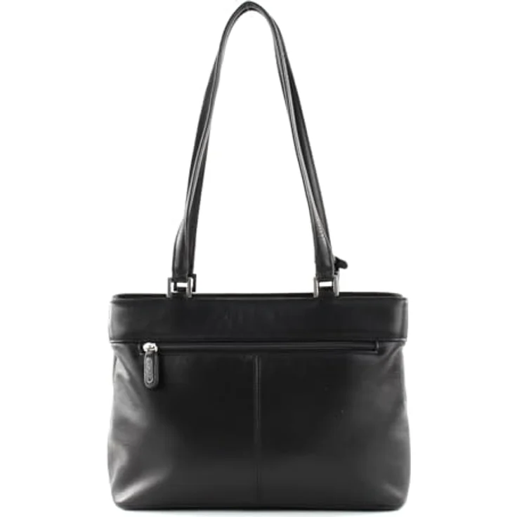 Picard Damen Shopper REALLY, eleganter Kleinleder Shopper mit Reißverschluss und strukturiertem Innenleben, schwarz – Bild 3
