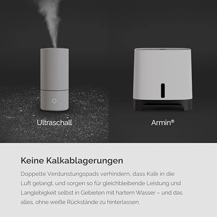 MEACO Meaco Armin 300 ml Verdunstungsbefeuchter – Luftbefeuchter Für Räume Bis 44 m², 2,4 L Tank, Reine Und Optimal Befeuchtete Luft Ohne Weiße Rückstände, Leiser Betrieb (Weiß) – Bild 2
