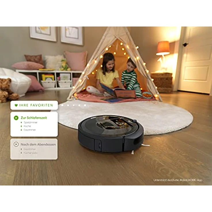 iRobot Roomba i7+ Saugroboter mit Absaugstation, 90 min Akkubetrieb, Lithium-iOn Akku - Clean Base selbstentleerend - 2 Mehrflächenbürsten (i755640) – Bild 6