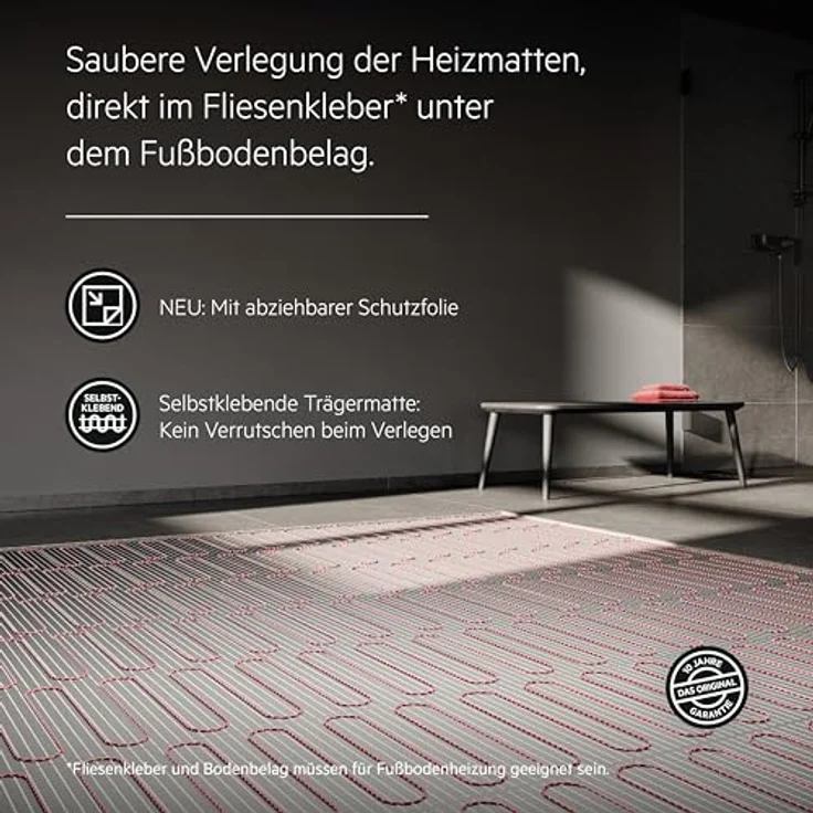 AEG elektrische Fußbodenheizung Turbo Thermo Boden TBS TC 200/5 Set Plus, Komplettset für 5 m², 200 W/m² – Bild 4