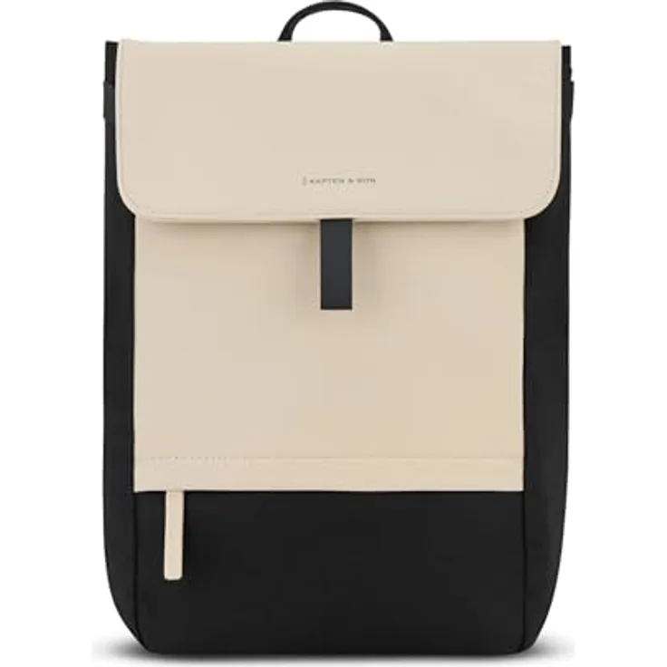Kapten & Son Freizeitrucksack, 39,5 x 28,5 x 12,5 cm, mit fünf Innentaschen und Anti-Diebstahl-Laptop-Fach, schwarz