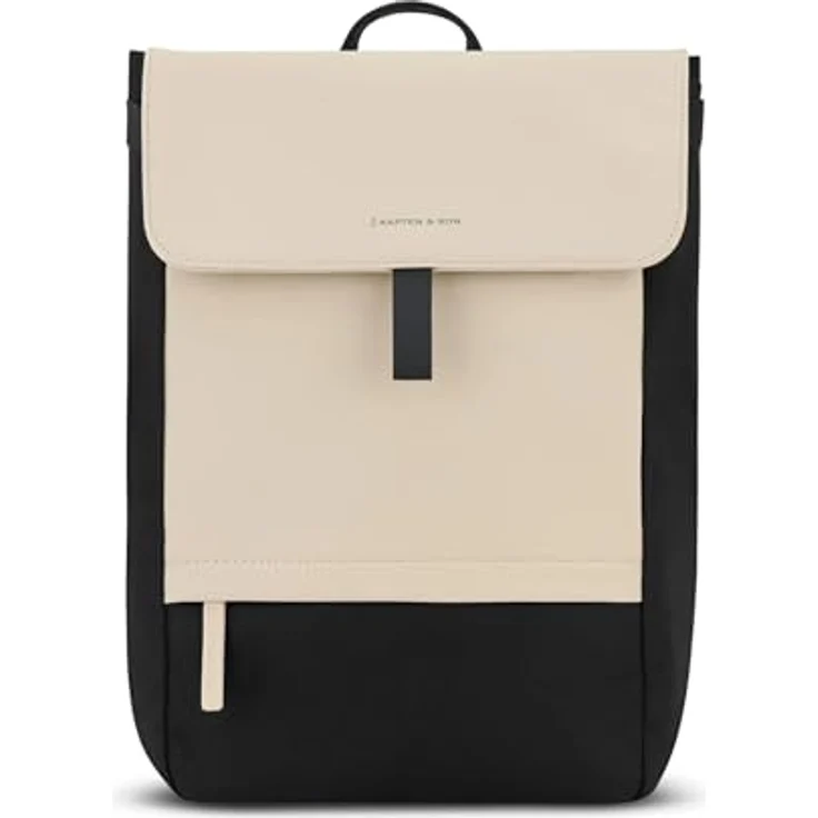 Kapten & Son Freizeitrucksack, 39,5 x 28,5 x 12,5 cm, mit fünf Innentaschen und Anti-Diebstahl-Laptop-Fach, schwarz – Bild 1