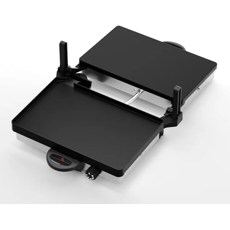 Kochmaster Chromax Kontaktgrill, 2300 W, Edelstahl, Sandwichmaker & Lahmacun Zubereiter mit Antihaftbeschichtung – Bild 3