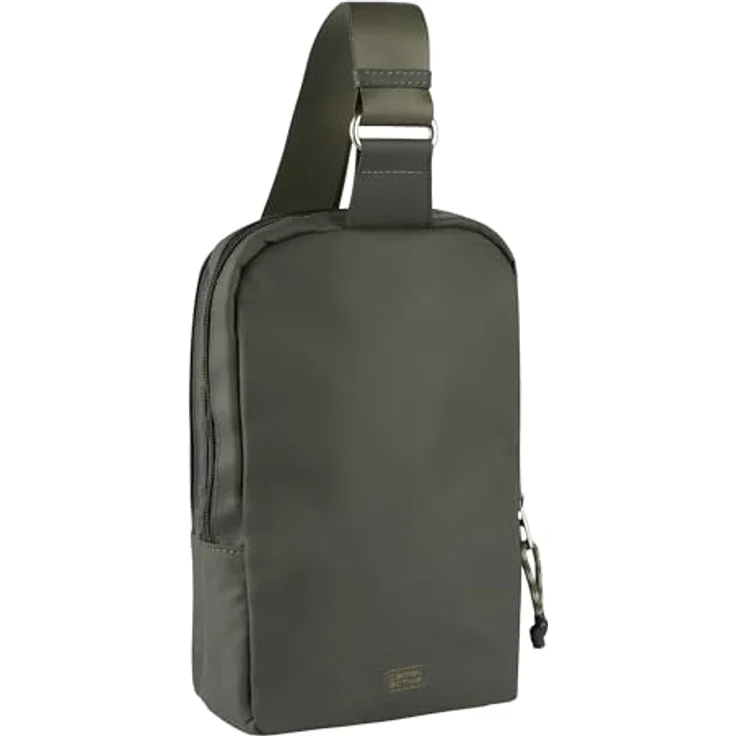 camel active Explore Herren Handytasche Umhängetasche Mittelgroß Grün, nachhaltiges recyceltes Nylon, reflektierende Reißverschlüsse – Bild 2