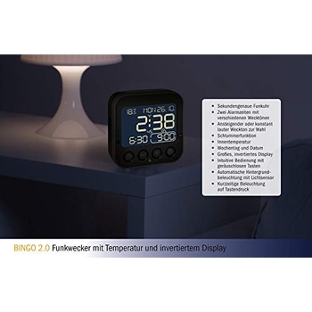 TFA Dostmann Bingo digitaler Funk-Wecker, hohe