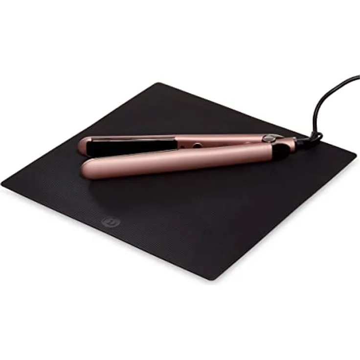 iDesign The Sarah Tanno Collection Hitzebeständige Silikonmatte für Kosmetik-Schubladen-Organizer, Schwarz