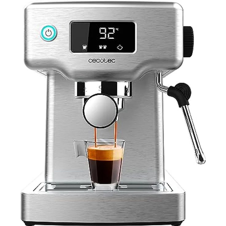 Cecotec Espressomaschine Power Espresso 20 Barista Compact, 1465 W, 1,8L, inklusive schwenkbarem Zerstäuber und Edelstahl-Heizschale – Bild 1
